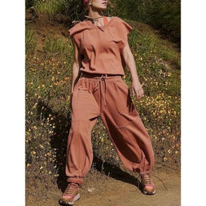 Free People Throw And Go Onesie NWOT Size Large Terra Cotta FP Movement